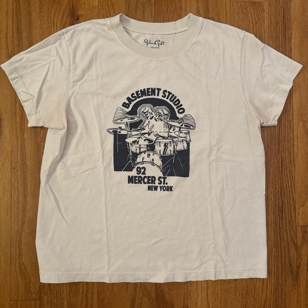 Brandy Melville Cream Basement Studio Tee